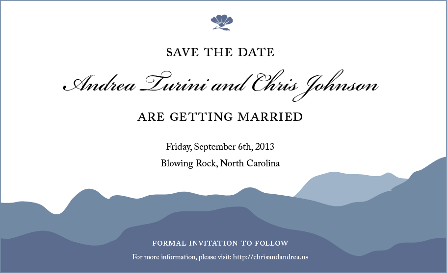 Save the date design