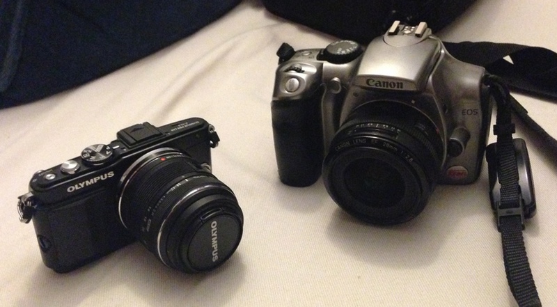 Comparison shot between Olympus E-PL5 and Canon Digital Rebel