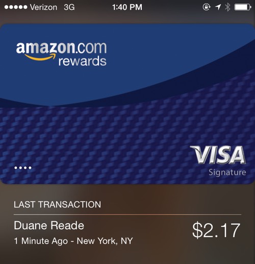 Apple Pay Passbook screenshot